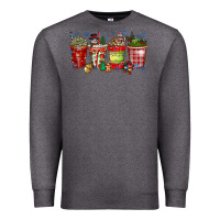 Charcoal Heather christmas drink Premium Sweatshirt - CowhideDigitalArt
