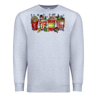 Heather Grey christmas drink Premium Sweatshirt - CowhideDigitalArt