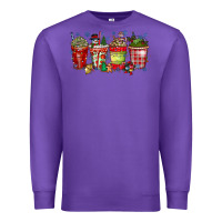 Purple christmas drink Premium Sweatshirt - CowhideDigitalArt