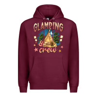 Burgundy glamping crew Premium Hoodie - NancyCooperArtShop
