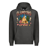 Charcoal Heather glamping crew Premium Hoodie - NancyCooperArtShop
