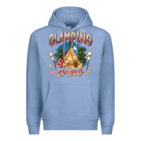 Colony Blue glamping crew Premium Hoodie - NancyCooperArtShop