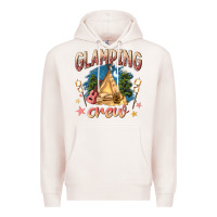 Pale Pink glamping crew Premium Hoodie - NancyCooperArtShop