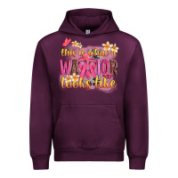 Mauve Wine this is what a warrior looks like Urban Hoodie - NancyCooperArtShop