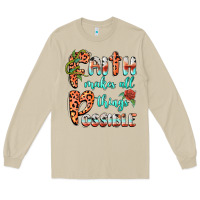 Mushroom faith makes all things possible Long Sleeve Tee - BarkalooDesign