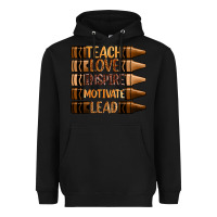 Black teach love inspire motivate lead Heavyweight Hoodie - Zillion Design Studio