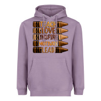 Lavender teach love inspire motivate lead Heavyweight Hoodie - Zillion Design Studio