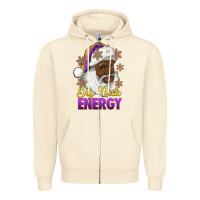 Sandshell big nick energy purple and gold afro santa Zipper Hoodie - RanaPortraitStore