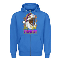 True Royal big nick energy purple and gold afro santa Zipper Hoodie - RanaPortraitStore