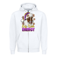 White big nick energy purple and gold afro santa Zipper Hoodie - RanaPortraitStore