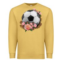 Antique Gold western soccer with roses Premium Sweatshirt - HRA Design Shop