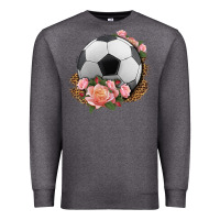 Charcoal Heather western soccer with roses Premium Sweatshirt - HRA Design Shop
