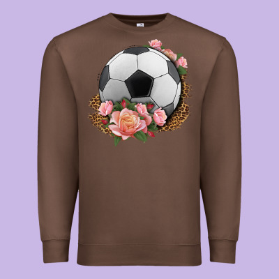 Western Soccer With Roses Premium Sweatshirt Designed By Hra Design Shop