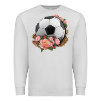 Dove Grey western soccer with roses Premium Sweatshirt - HRA Design Shop