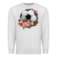 Oatmeal Heather western soccer with roses Premium Sweatshirt - HRA Design Shop