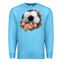 Ocean Blue western soccer with roses Premium Sweatshirt - HRA Design Shop