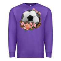 Purple western soccer with roses Premium Sweatshirt - HRA Design Shop