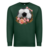 Sports Green western soccer with roses Premium Sweatshirt - HRA Design Shop