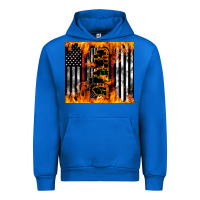 Cobalt Western Firefighter Dad Urban Hoodie - LillyAllenDesigns