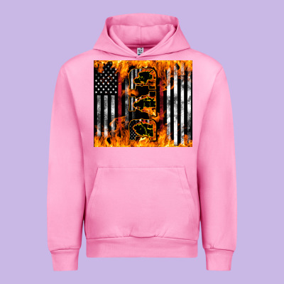 Western Firefighter Dad Urban Hoodie Designed By Lillyallendesigns