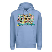 Colony Blue god is my refugee and strength Premium Hoodie - NancyCooperArtShop