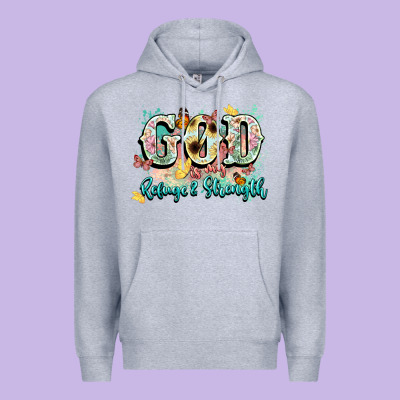 God Is My Refugee And Strength Premium Hoodie Designed By Nancycooperartshop