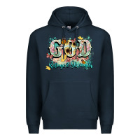 Navy god is my refugee and strength Premium Hoodie - NancyCooperArtShop