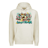 Oatmeal Heather god is my refugee and strength Premium Hoodie - NancyCooperArtShop