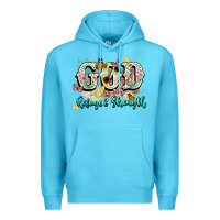 Ocean Blue god is my refugee and strength Premium Hoodie - NancyCooperArtShop