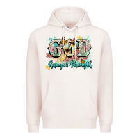 Pale Pink god is my refugee and strength Premium Hoodie - NancyCooperArtShop