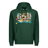 Sports Green god is my refugee and strength Premium Hoodie - NancyCooperArtShop