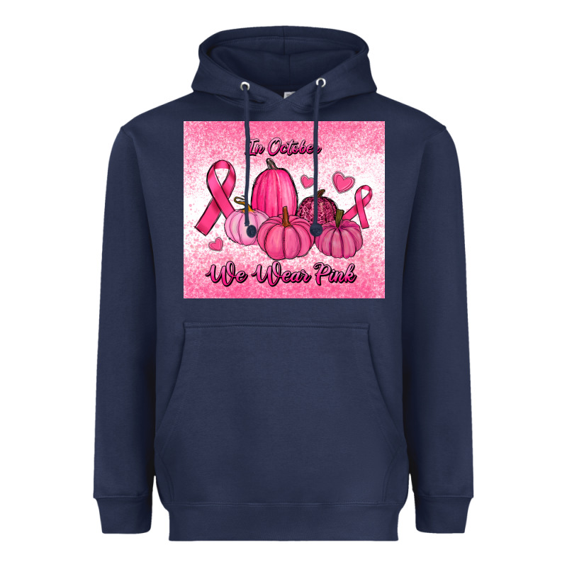 In October We Wear Pink Pumpkin Heavyweight Hoodie by RanaPortraitStore | Teevron