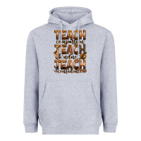 Heather Grey teach compassion teach kindness teach confidence Heavyweight Hoodie - Zillion Design Studio