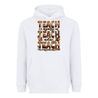 White teach compassion teach kindness teach confidence Heavyweight Hoodie - Zillion Design Studio