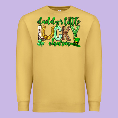 St. Patrick's Day Daddy's Little Lucky Charm Premium Sweatshirt Designed By Neo Western