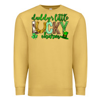 Antique Gold St. Patrick's Day Daddy's little lucky charm Premium Sweatshirt - Neo Western