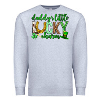 Heather Grey St. Patrick's Day Daddy's little lucky charm Premium Sweatshirt - Neo Western