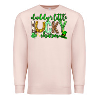 Pale Pink St. Patrick's Day Daddy's little lucky charm Premium Sweatshirt - Neo Western