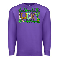 Purple St. Patrick's Day Daddy's little lucky charm Premium Sweatshirt - Neo Western