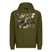 Army Green black and brown cowhide camouflage Premium Hoodie - BarkalooDesign