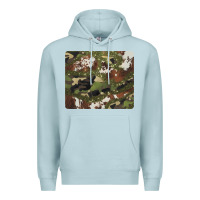 Blue Mist black and brown cowhide camouflage Premium Hoodie - BarkalooDesign