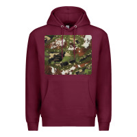Burgundy black and brown cowhide camouflage Premium Hoodie - BarkalooDesign