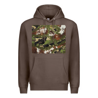 Coffee black and brown cowhide camouflage Premium Hoodie - BarkalooDesign