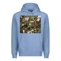 Colony Blue black and brown cowhide camouflage Premium Hoodie - BarkalooDesign