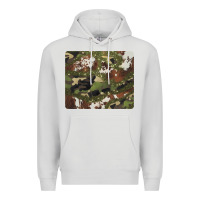 Dove Grey black and brown cowhide camouflage Premium Hoodie - BarkalooDesign