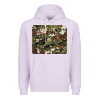 Lilac black and brown cowhide camouflage Premium Hoodie - BarkalooDesign