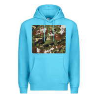 Ocean Blue black and brown cowhide camouflage Premium Hoodie - BarkalooDesign