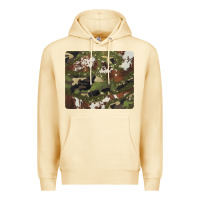 Pina Colada black and brown cowhide camouflage Premium Hoodie - BarkalooDesign