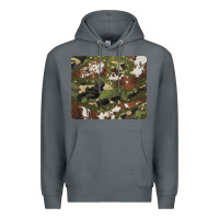 Rock black and brown cowhide camouflage Premium Hoodie - BarkalooDesign