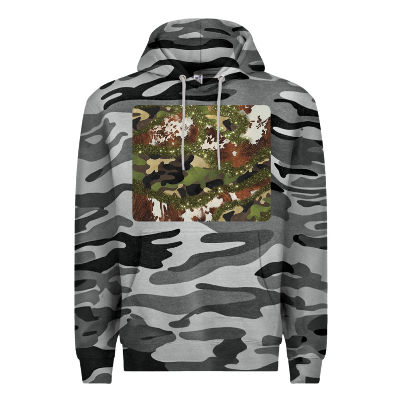 Black And Brown Cowhide Camouflage Premium Hoodie by BarkalooDesign | Teevron